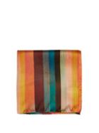Matchesfashion.com Paul Smith - Artist Striped Silk Pocket Square - Mens - Multi