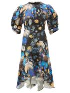 Matchesfashion.com Peter Pilotto - Fireworks-print Cloqu Dress - Womens - Black Blue