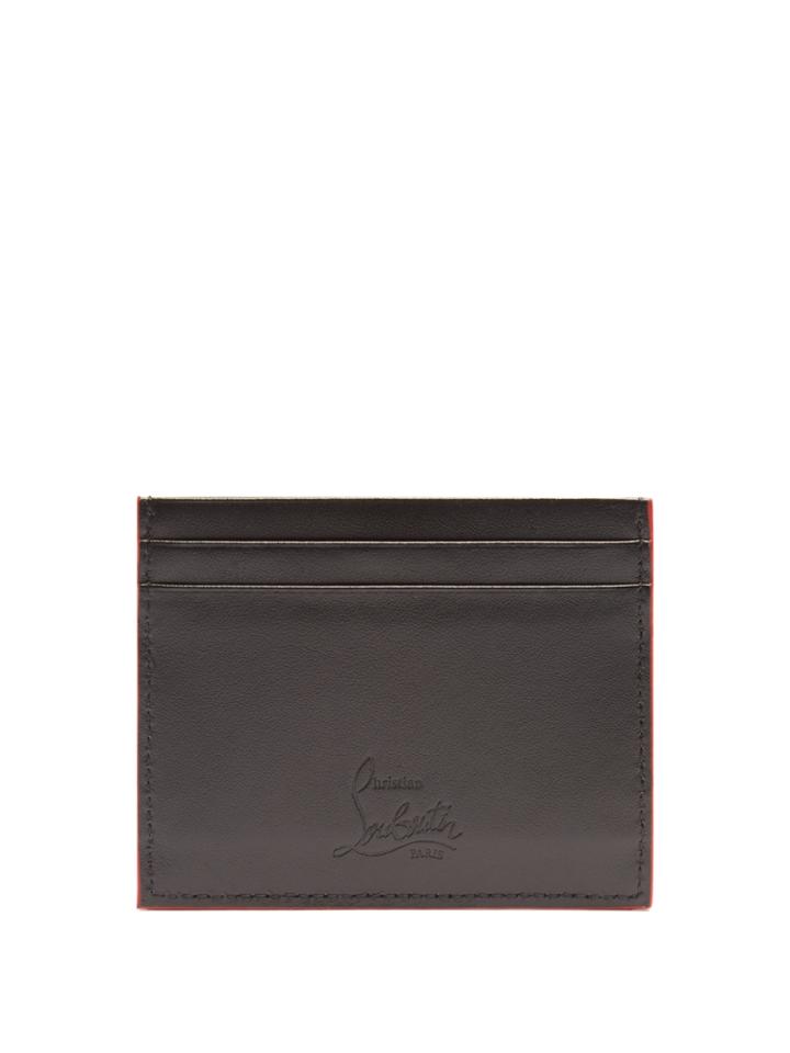 Christian Louboutin Kios Spike-embellished Leather Cardholder