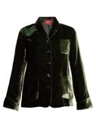 F.r.s - For Restless Sleepers Persefone Bird-embroidery Velvet Pyjama Jacket