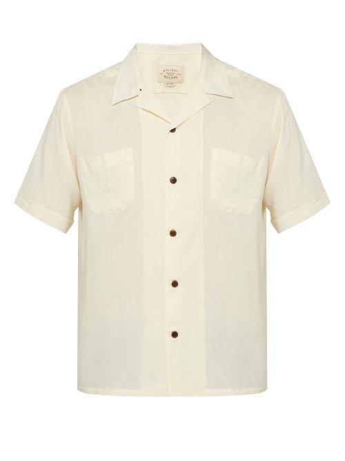 Matchesfashion.com Holiday Boileau - Cuban Collar Shirt - Mens - Cream