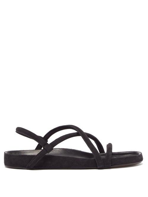 Matchesfashion.com Isabel Marant - Erkah Cross-strap Suede Sandals - Mens - Black