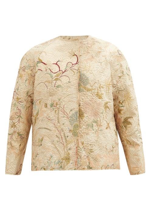Matchesfashion.com By Walid - Ilana 19th-century Chinese Embroidered Silk Jacket - Womens - Beige Multi