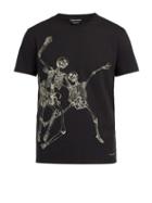Matchesfashion.com Alexander Mcqueen - Dancing Skeleton Print T Shirt - Mens - Black