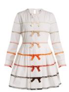 Fendi Long-sleeved Bow-trimmed Cotton Dress
