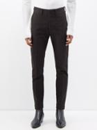 Tom Ford - Flat-front Cotton-twill Chinos - Mens - Dark Brown
