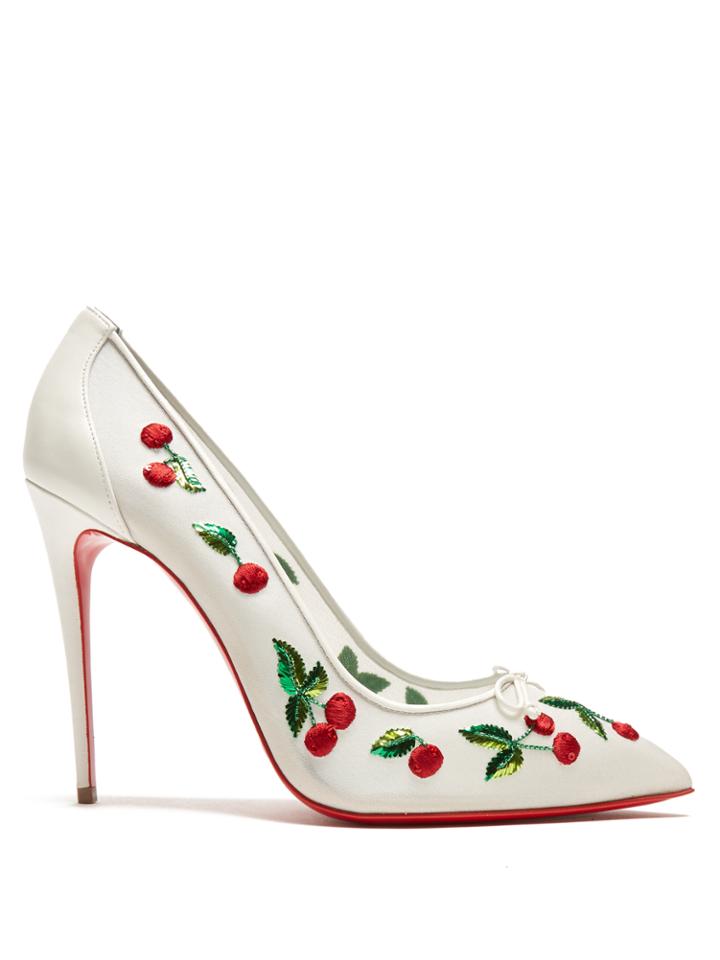 Christian Louboutin Cherry 100mm Embellished Pumps