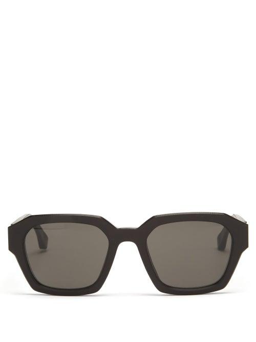Matchesfashion.com Mykita - X Maison Margiela Raw Square Acetate Sunglasses - Mens - Black