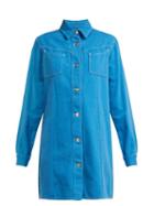 Matchesfashion.com Ganni - Kress Cotton Shirtdress - Womens - Denim