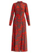 Diane Von Furstenberg Stand-collar Silk Crepe De Chine Dress