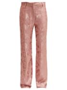 Matchesfashion.com Ann Demeulemeester - Daphne Floral Jacquard Trousers - Womens - Light Pink