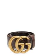 Matchesfashion.com Gucci - Gg Vintage 4cm Leather Belt - Womens - Brown