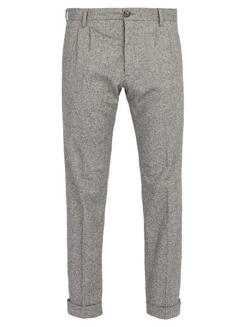 Matchesfashion.com J.w. Brine - New Marshall Straight Leg Wool Blend Trousers - Mens - Light Grey
