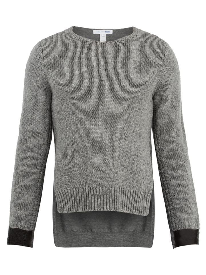 Comme Des Garçons Shirt Step-hem Wool Sweater
