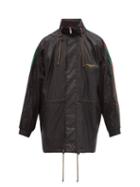 Matchesfashion.com Gucci - Stowaway-hood Gg-jacquard Shell Jacket - Mens - Black