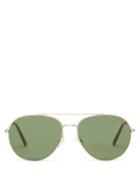 Mens Eyewear Oliver Peoples - Airdale Aviator Metal Sunglasses - Mens - Gold