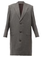 Matchesfashion.com Martine Rose - Oversized Checked Wool Overcoat - Womens - Grey