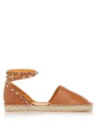 Valentino Rockstud Leather Espadrilles
