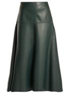 Fendi Panelled Leather Midi Skirt