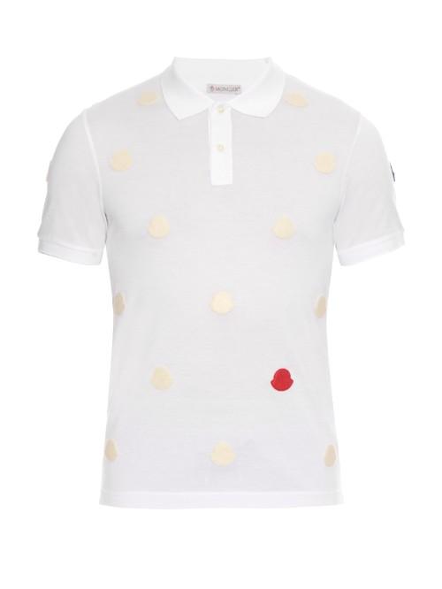 Moncler Logo-appliqu Cotton-piqu Polo Shirt