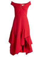 Peter Pilotto Off-the-shoulder Handkerchief-hem Cady Dress