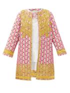 Matchesfashion.com Muzungu Sisters - Ankita Botanical-print Organic-cotton Jacket - Womens - Pink Print