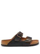 Matchesfashion.com Birkenstock - Arizona Two-strap Grained-leather Sandals - Mens - Black