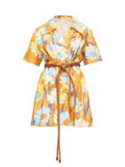 Matchesfashion.com Fendi - Daisy-print Poplin Shirt Dress - Womens - Brown Print