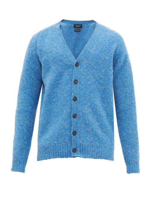 Matchesfashion.com Howlin' - Will O The Wisp Virgin Wool Cardigan - Mens - Blue