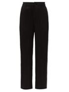 Matchesfashion.com Pleats Please Issey Miyake - Mid Rise Technical Pleated Trousers - Womens - Black