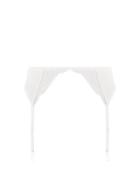 Ladies Lingerie Fleur Of England - Signature Silk-blend Satin And Lace Suspender Belt - Womens - White