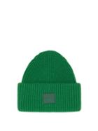 Matchesfashion.com Acne Studios - Pansy Face Patch Wool Beanie - Mens - Green
