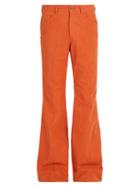 Matchesfashion.com Gucci - Cotton Denim Flared Trousers - Mens - Orange