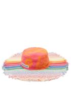 Matchesfashion.com Rave Review - Hatty Striped And Floral-print Cotton-terry Hat - Womens - Multi