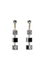 Matchesfashion.com Bottega Veneta - Cube Sterling Silver Drop Earrings - Womens - Silver