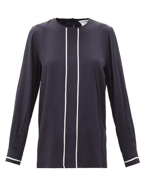 Matchesfashion.com Max Mara - Filovia Blouse - Womens - Navy