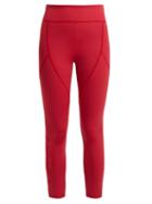 Matchesfashion.com Fendi - Roma Logo Print Leggings - Womens - Red