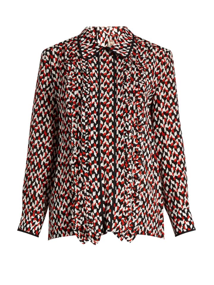 Marni Ruffled-front Silk Blouse