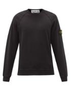 Matchesfashion.com Stone Island - Malfile Garment-dyed Cotton-jersey Sweatshirt - Mens - Black