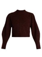 Matchesfashion.com Isabel Marant - Elaya Crew Neck Knit Sweater - Womens - Burgundy