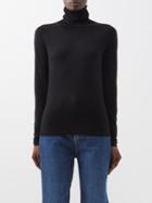 Toteme - First Layer Wool Roll-neck Sweater - Womens - Black