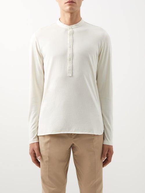 Barena Venezia - Nalin Cotton-jersey Henley Top - Mens - Cream