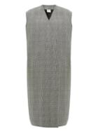 Matchesfashion.com Vetements - Houndstooth Sleeveless Coat - Womens - Grey