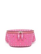 Matchesfashion.com Valentino - Rockstud Spike Quilted Leather Belt Bag - Womens - Pink