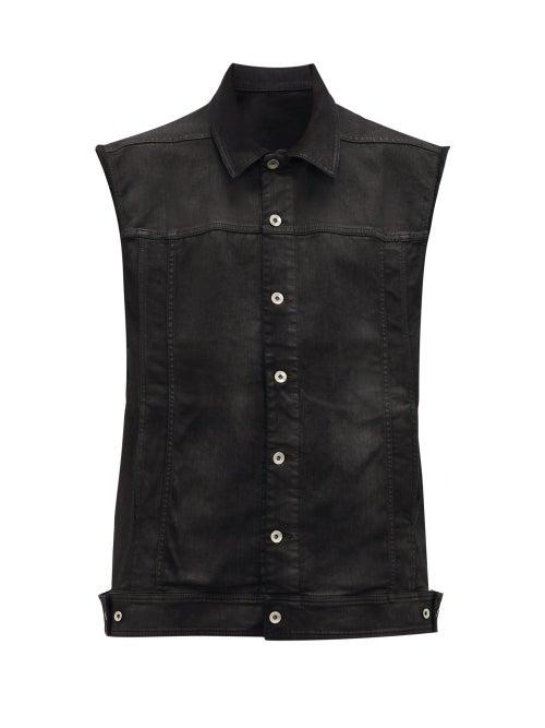 Matchesfashion.com Rick Owens Drkshdw - Oversized Sleeveless Denim Jacket - Mens - Black