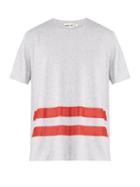 Matchesfashion.com Helmut Lang - Stripe Print Cotton T Shirt - Mens - Grey