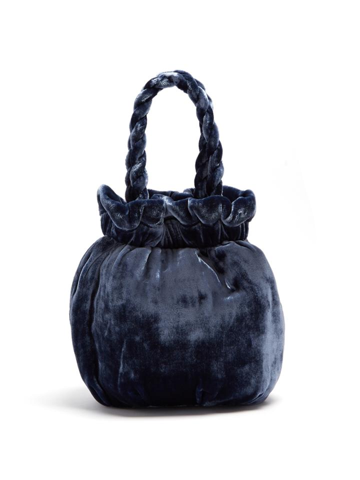 Staud Grace Velvet Clutch Bag