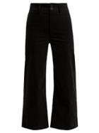Matchesfashion.com Apiece Apart - Merida Corduroy Cropped Trousers - Womens - Black