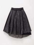 Reluxe - Simone Rocha Double-layered Pleated Taffeta Skirt - Womens - Black