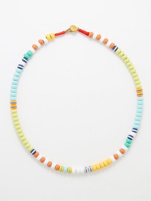 Roxanne Assoulin - Sea Breeze Enamel Beaded Necklace - Womens - Blue Green